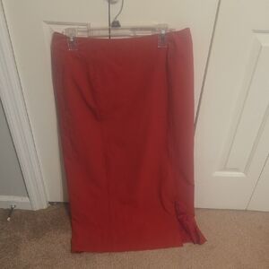 Chadwicks Vibrant Red Pencil Skirt